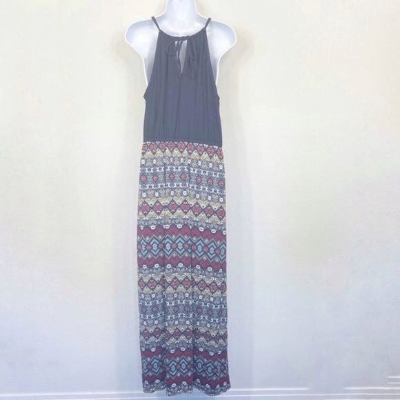Stitch Fix Skies Are Blue Augustina Knit Tribal Halter Maxi Dress Size Large NWT - Picture 4 of 10